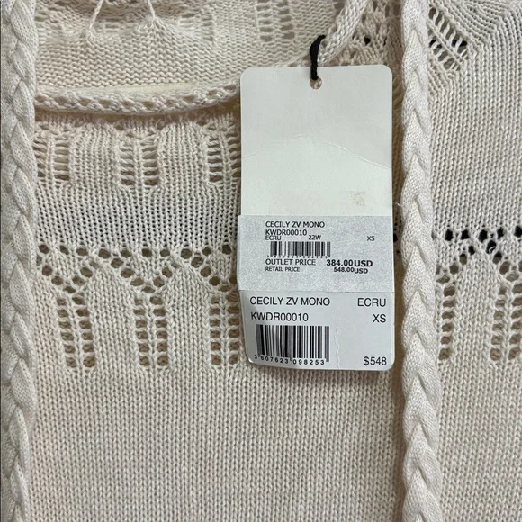 BNWT Zadig & Voltaire Cecily ZV Monogrammed Knit Dress Size Xs - Picture 7 of 8